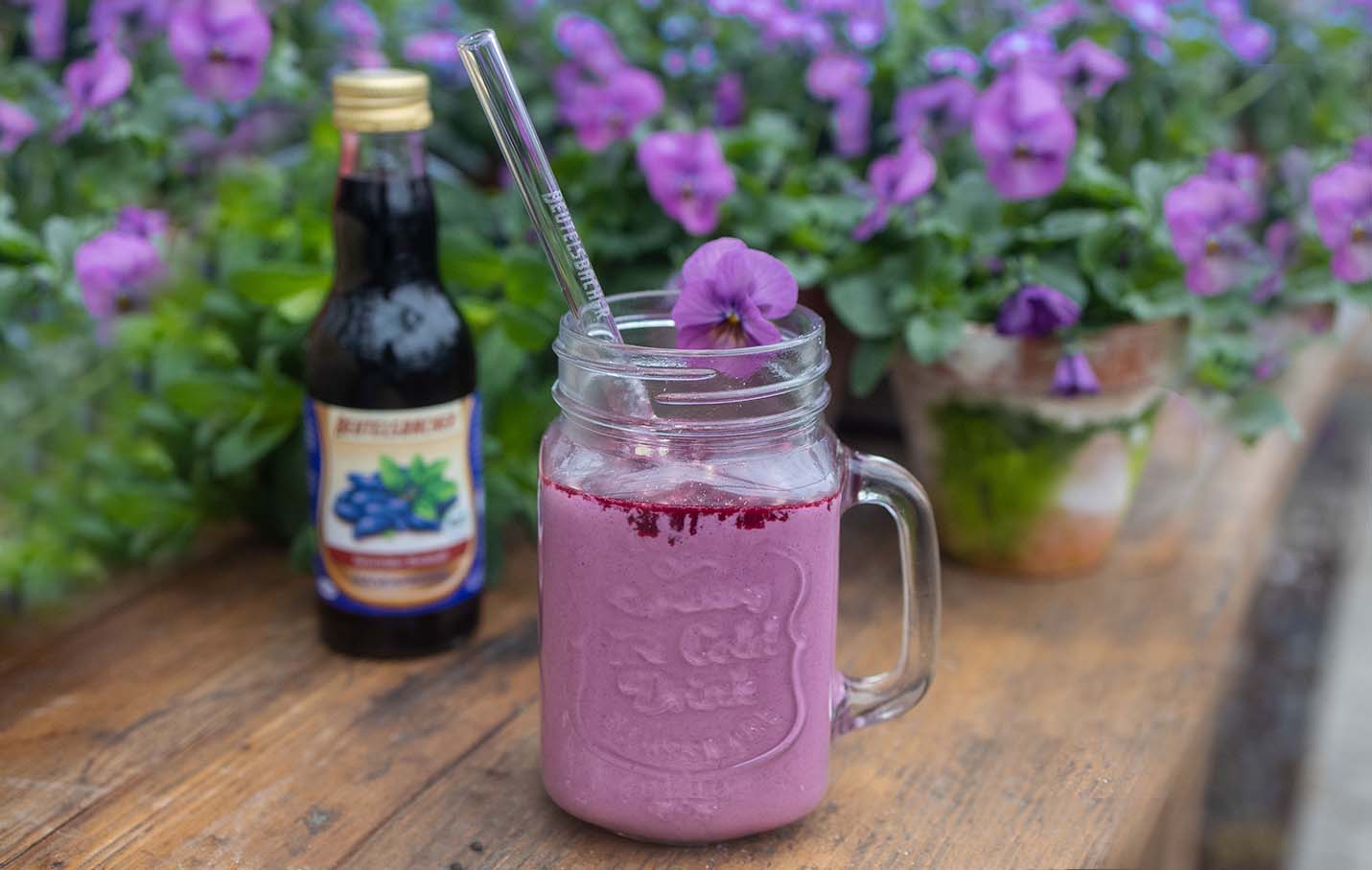 Haskapbeeren Haferflocken Smoothie